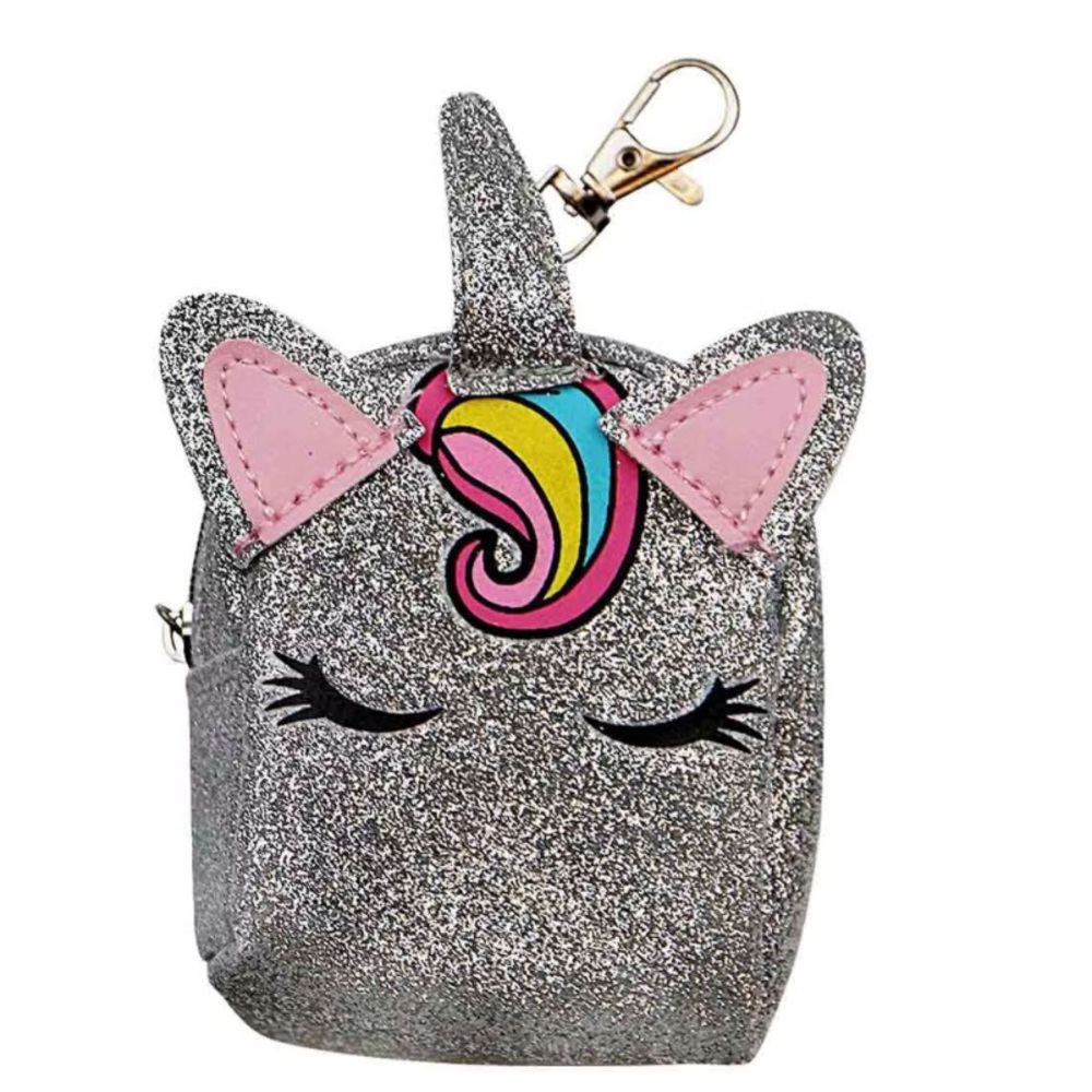 Silver Glitter Unicorn Mini Bag